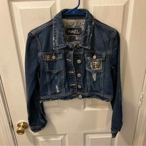 Rue21 Jackets & Blazers - Rue21 Distressed Denim Jacket